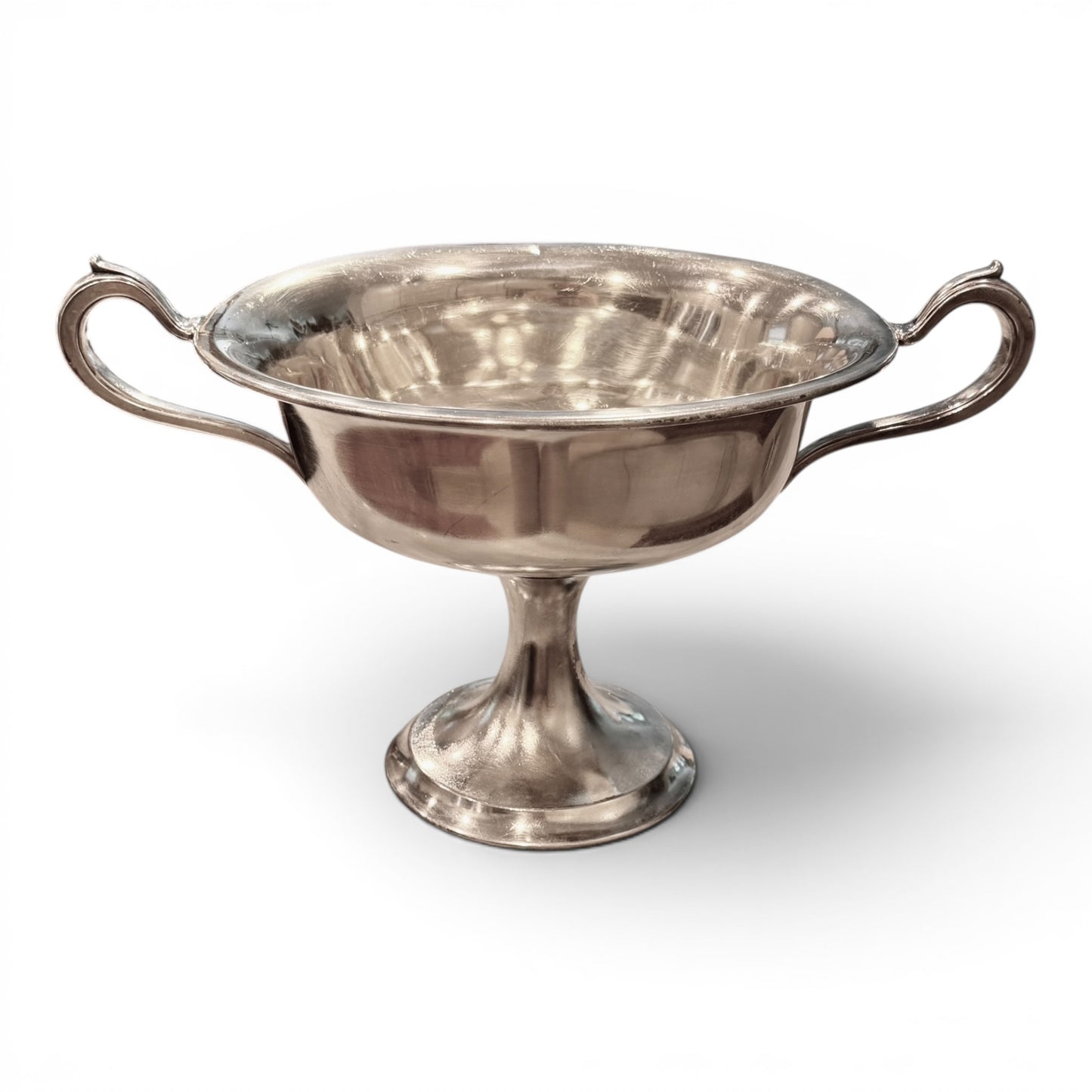 Large Antique Silver Loving Cup Trophy