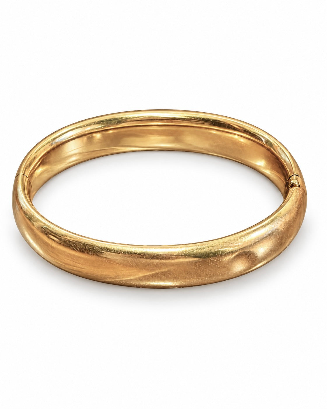 Antique Gold-Filled Floral Engraved Sliding Bangle Bracelet