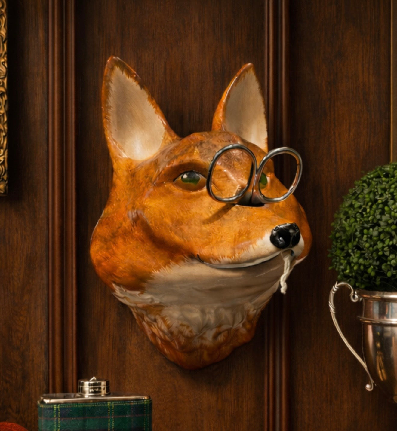 Fox Head String Holder by Philip Laureston for Babbacombe Pottery