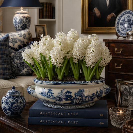 Antique Porcelain Chinoiserie Footbath