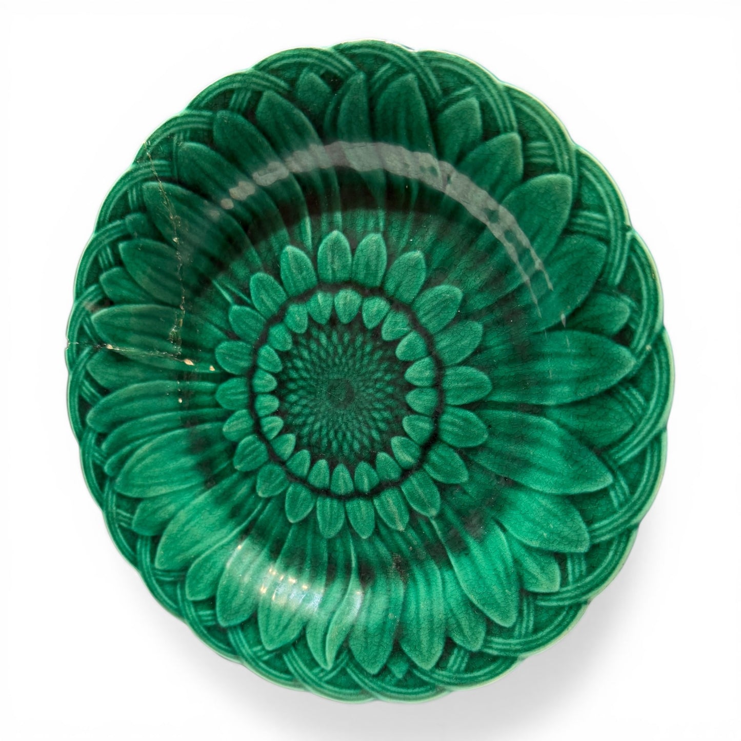 Antique English Majolica Plate