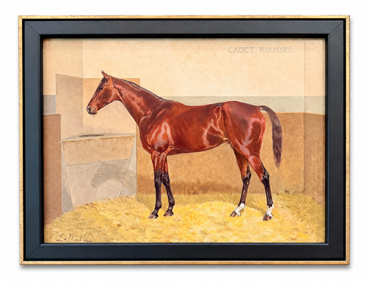 Antique Marie Joseph Ernest Le Nail “Cadet Roussel” French Equestrian Oil Painting - Signed