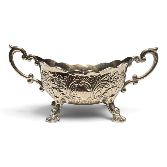 Antique Rococo Revival Silverplate Open Sugar Bowl
