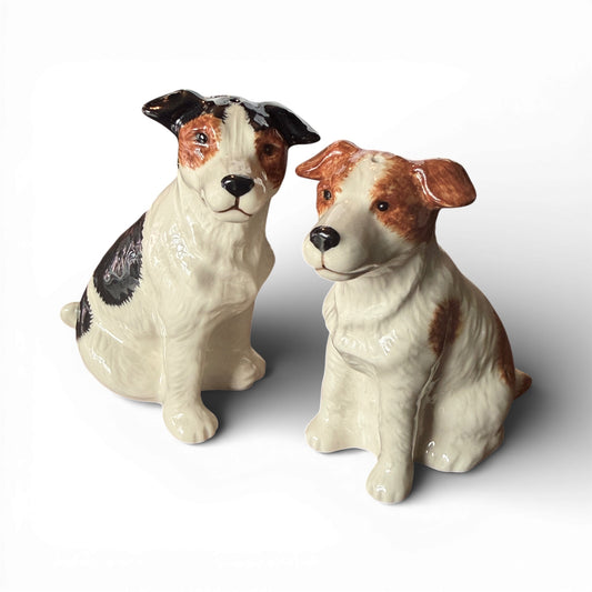 Ceramic Jack Russell Terrier Salt & Pepper Shakers – Set of Two