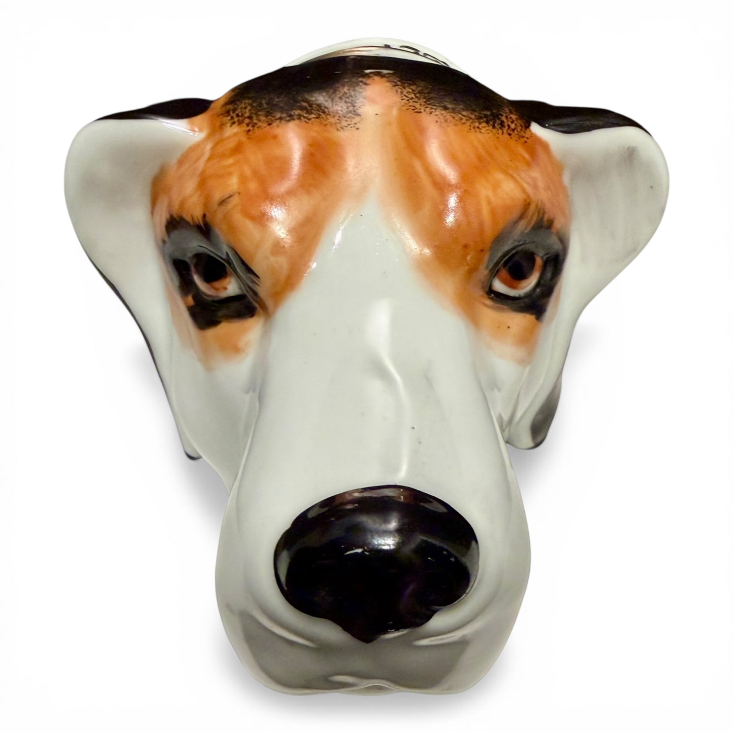 Antique Derby Porcelain Hound Stirrup Cup by Stevenson & Hancock Derby