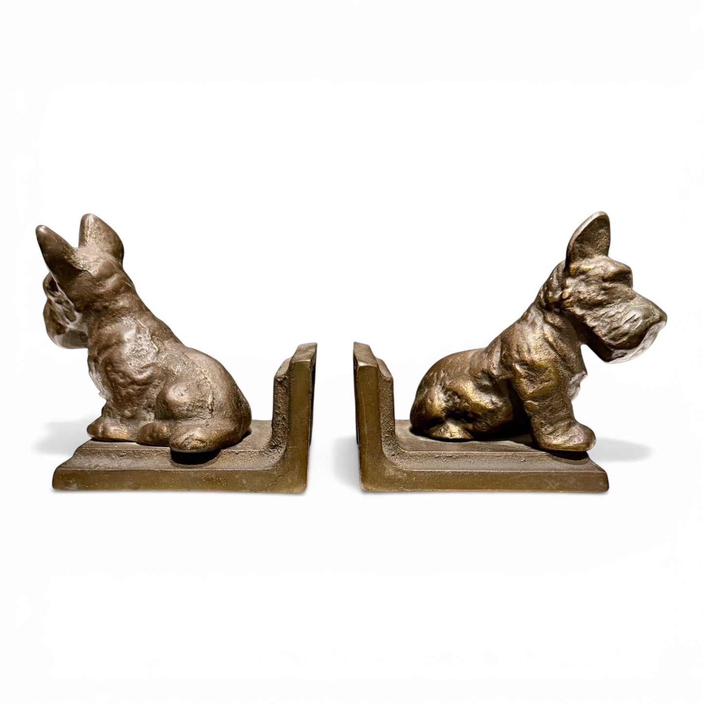 Solid Bronze Scottish Terrier Dog Bookends