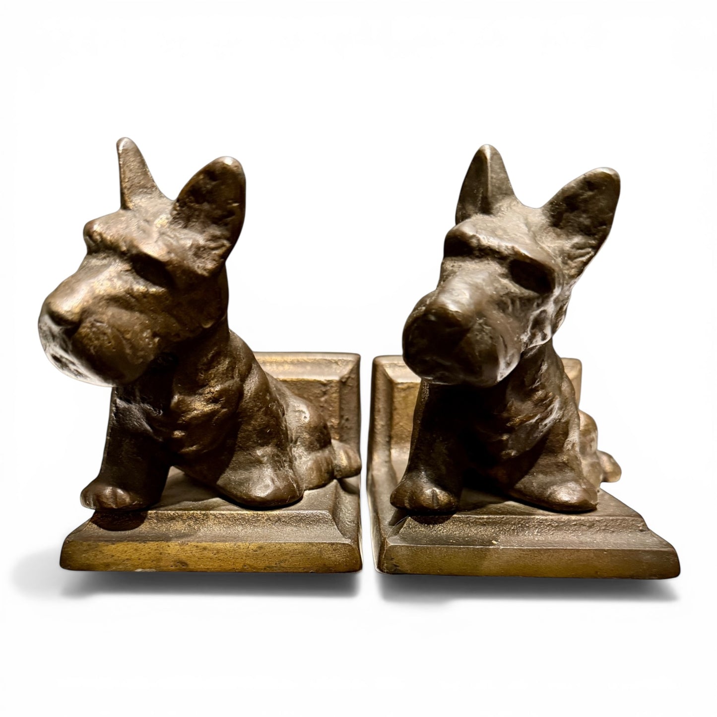 Solid Bronze Scottish Terrier Dog Bookends