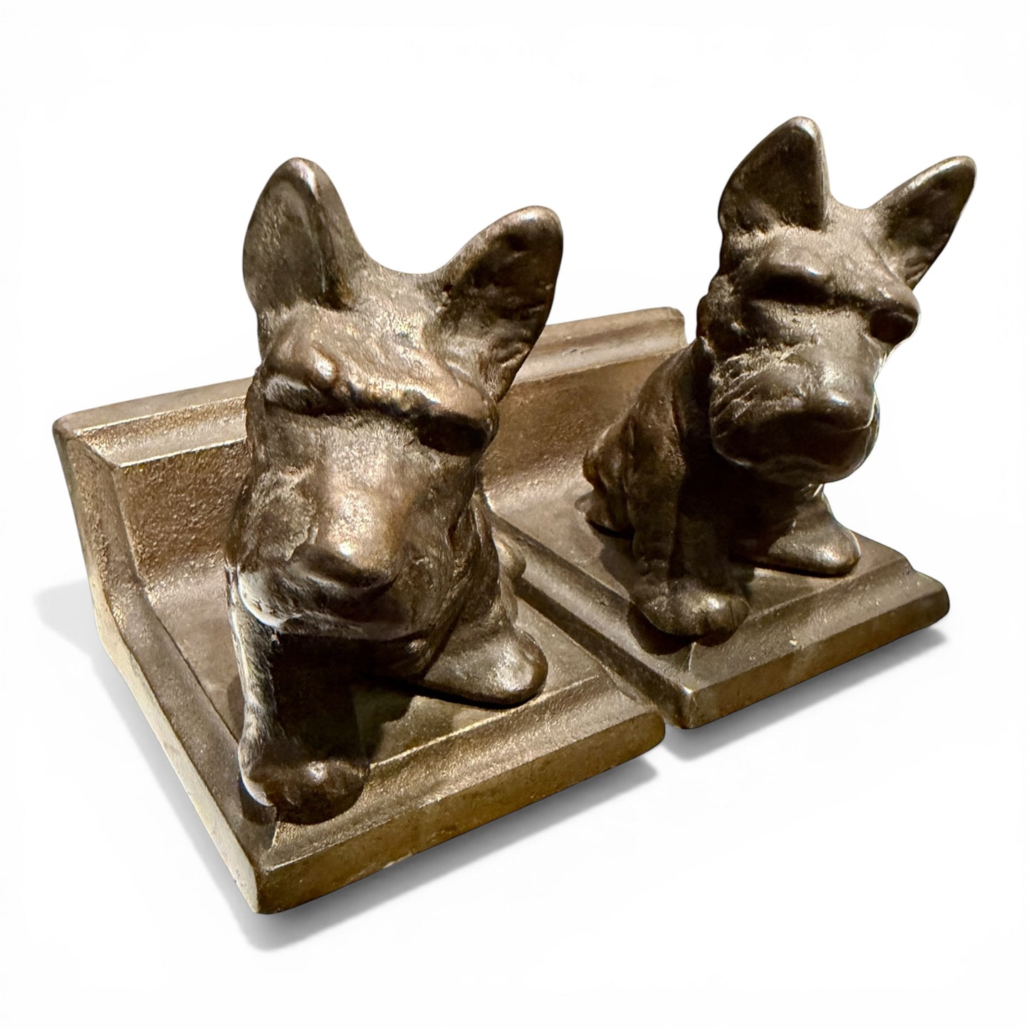 Solid Bronze Scottish Terrier Dog Bookends