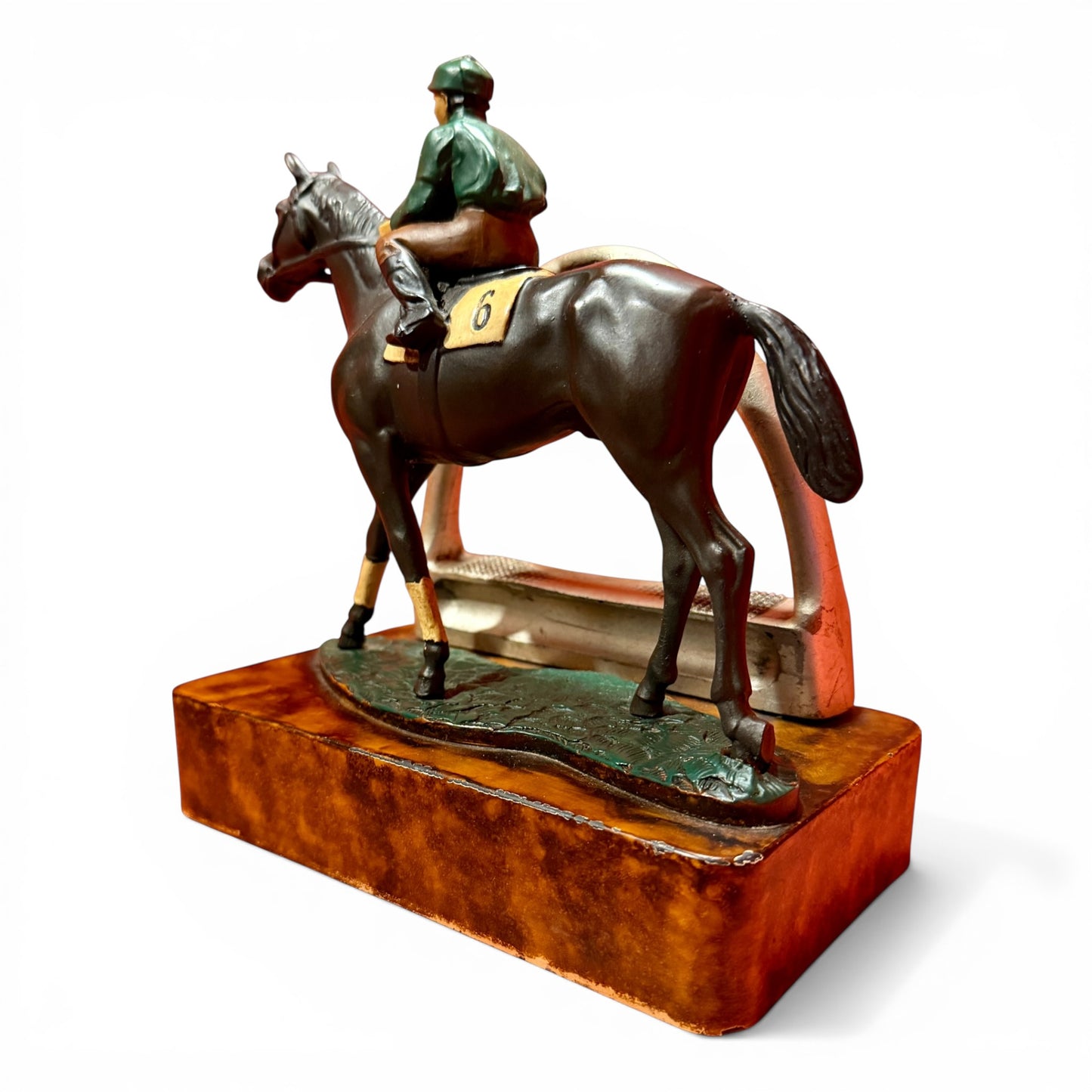 Vintage Racehorse & Jockey Bookend / Doorstop