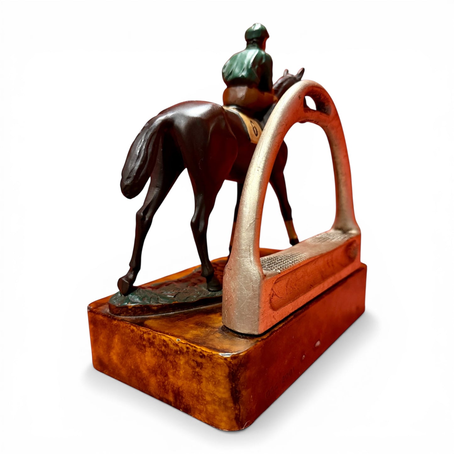 Vintage Racehorse & Jockey Bookend / Doorstop