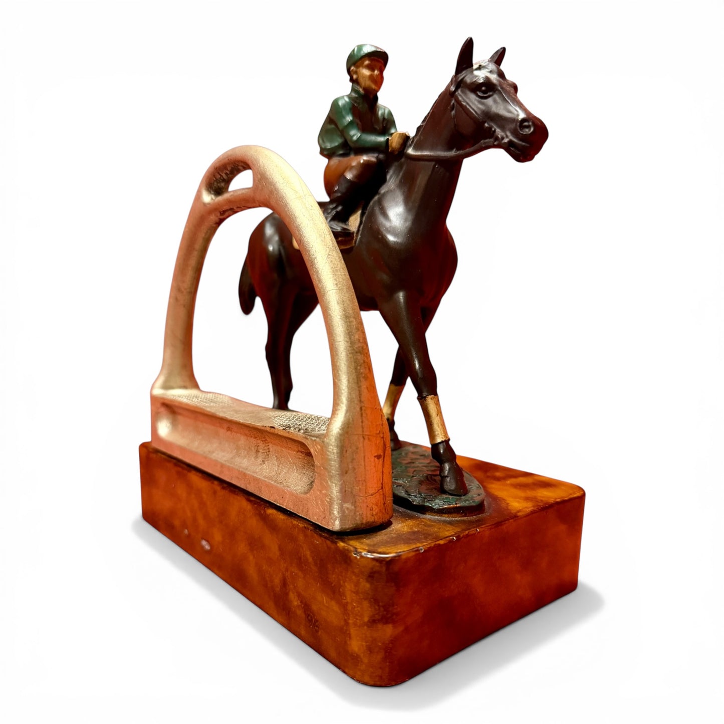 Vintage Racehorse & Jockey Bookend / Doorstop