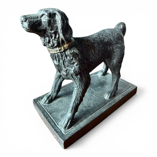 Vintage Cast Iron Sporting Dog Doorstop / Bookend