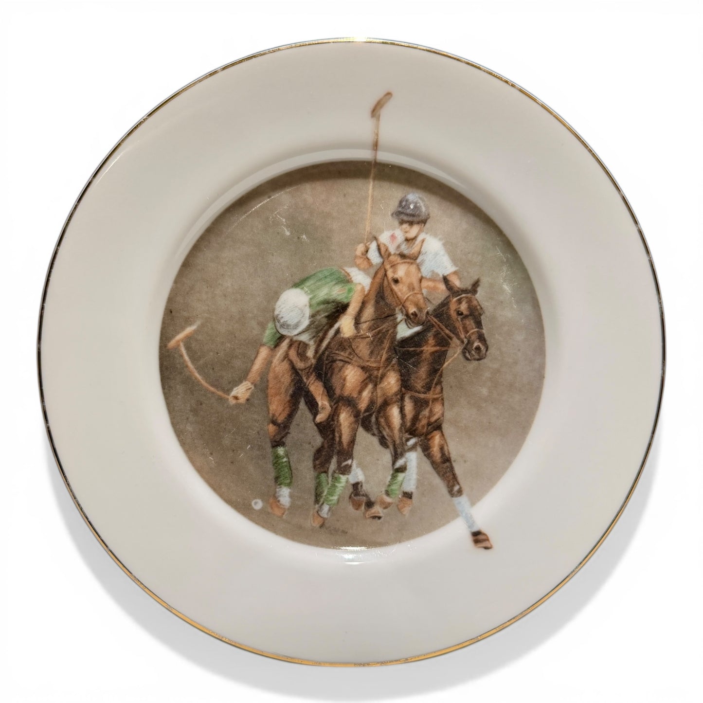 Vintage Thomas B. Swain Polo Plates, Set of Two