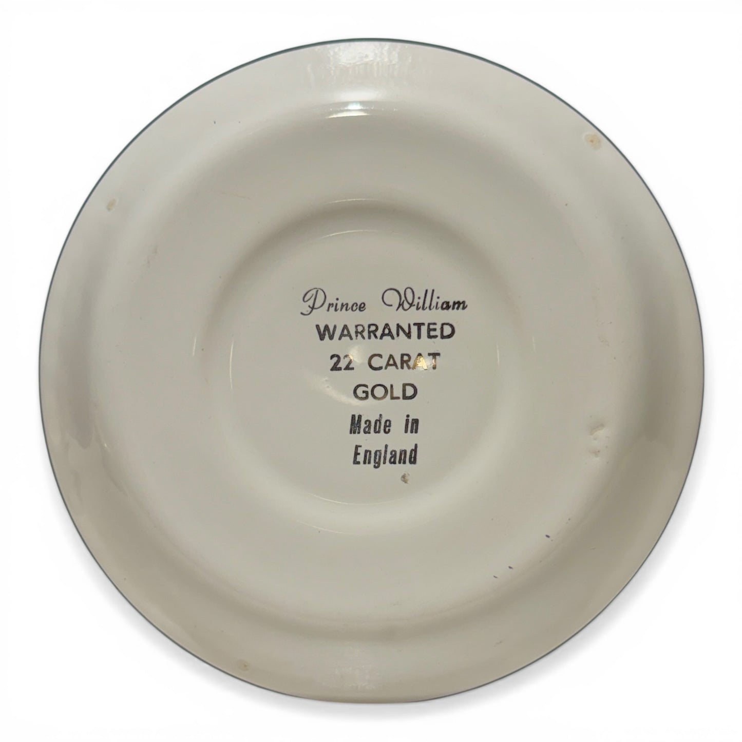 Vintage English Steeplechase Horse Racing Stoneware Plate with 22 Carat Gold Accent