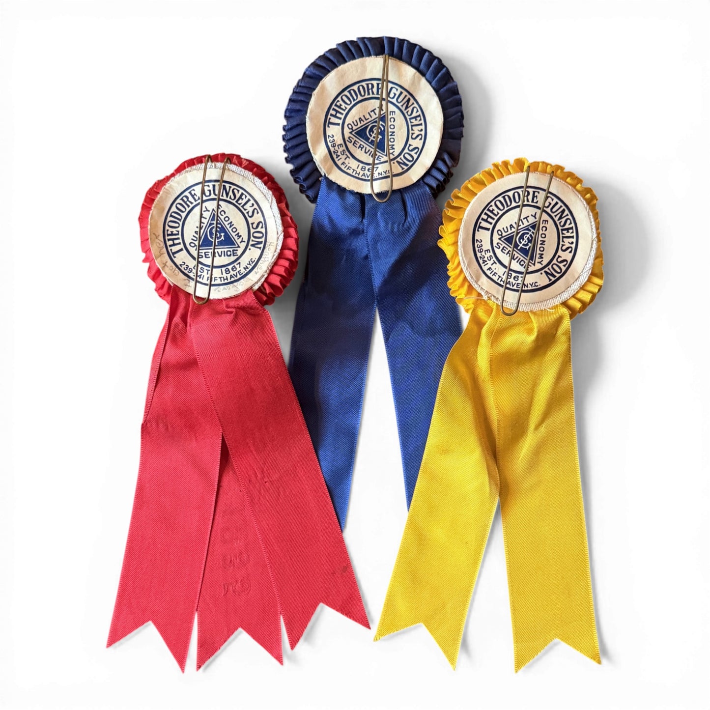 Antique Greenwich Horse Show Ribbons, Circa 1930s — Set of Three