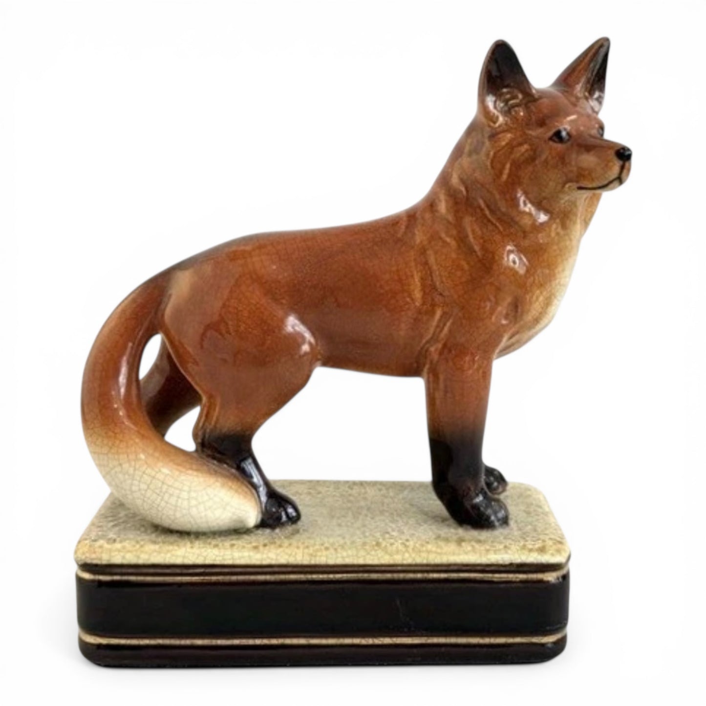 Vintage Takahashi Porcelain Fox Bookends