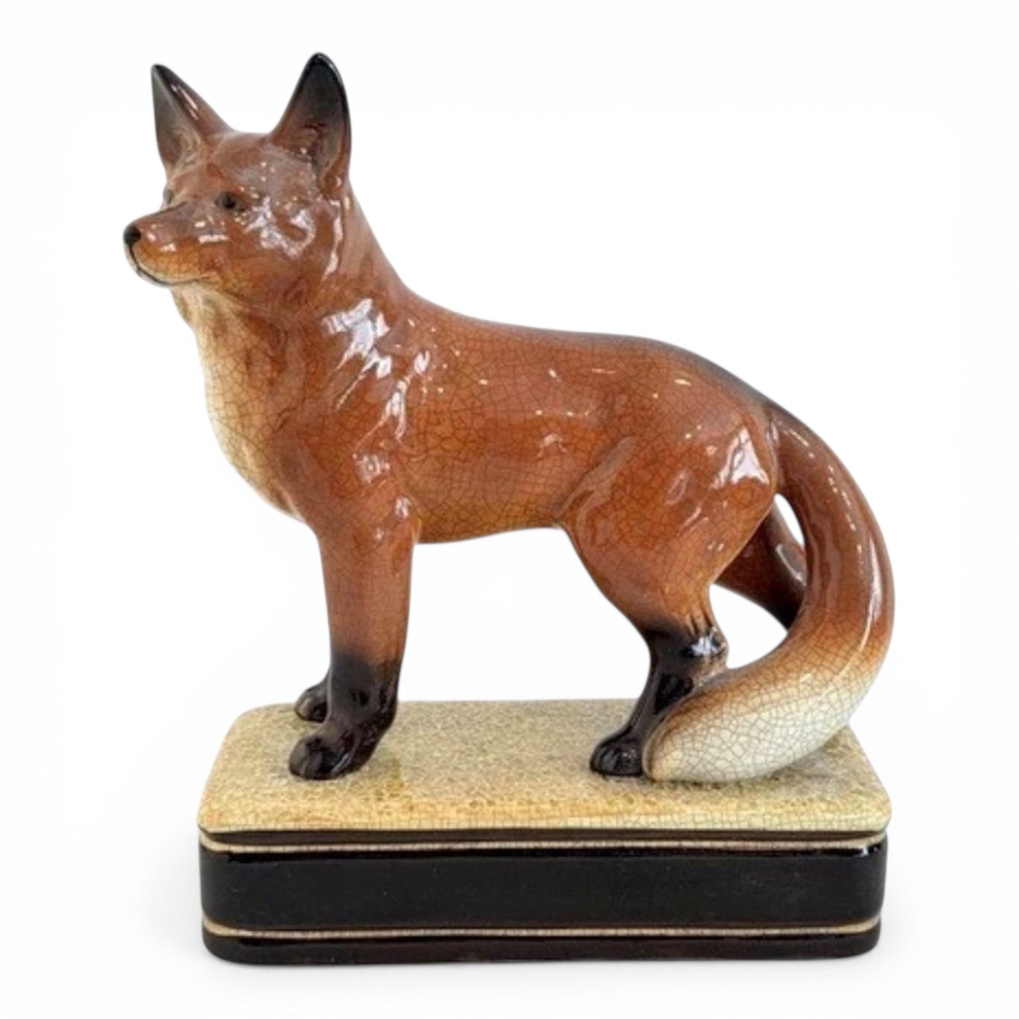 Vintage Takahashi Porcelain Fox Bookends