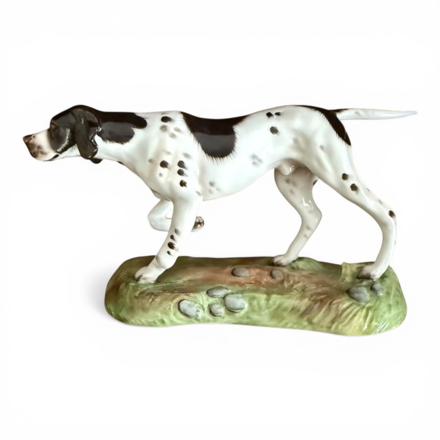 Vintage Royale Stratford Porcelain Pointer Dog Figurine, Hand Painted English Sporting Study