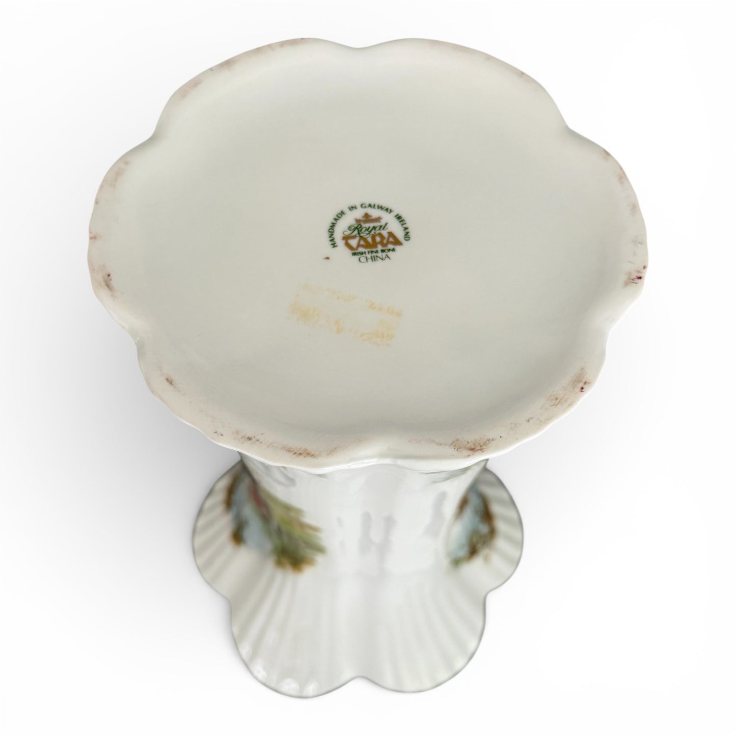 Vintage Royal Tara Fox Hunt Fine Bone China Vase from Ireland