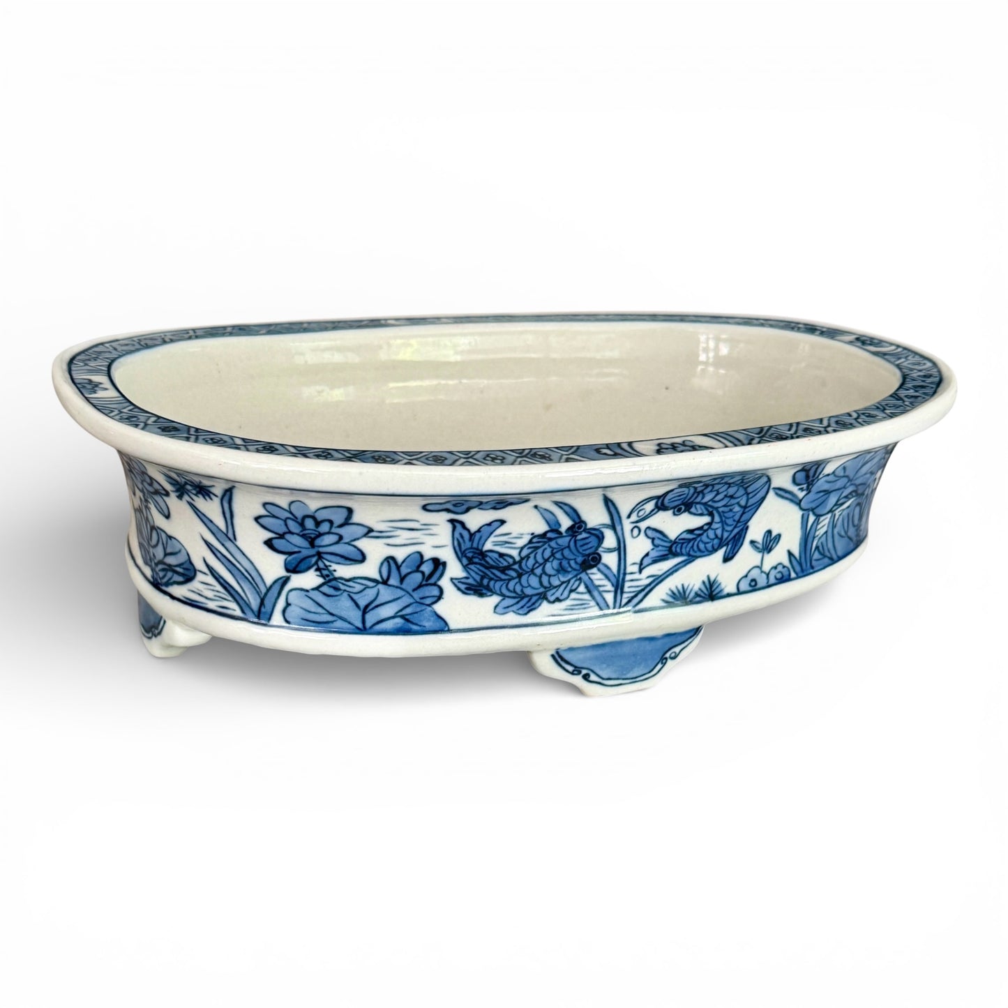 Antique Chinoiserie Porcelain Foot Bath