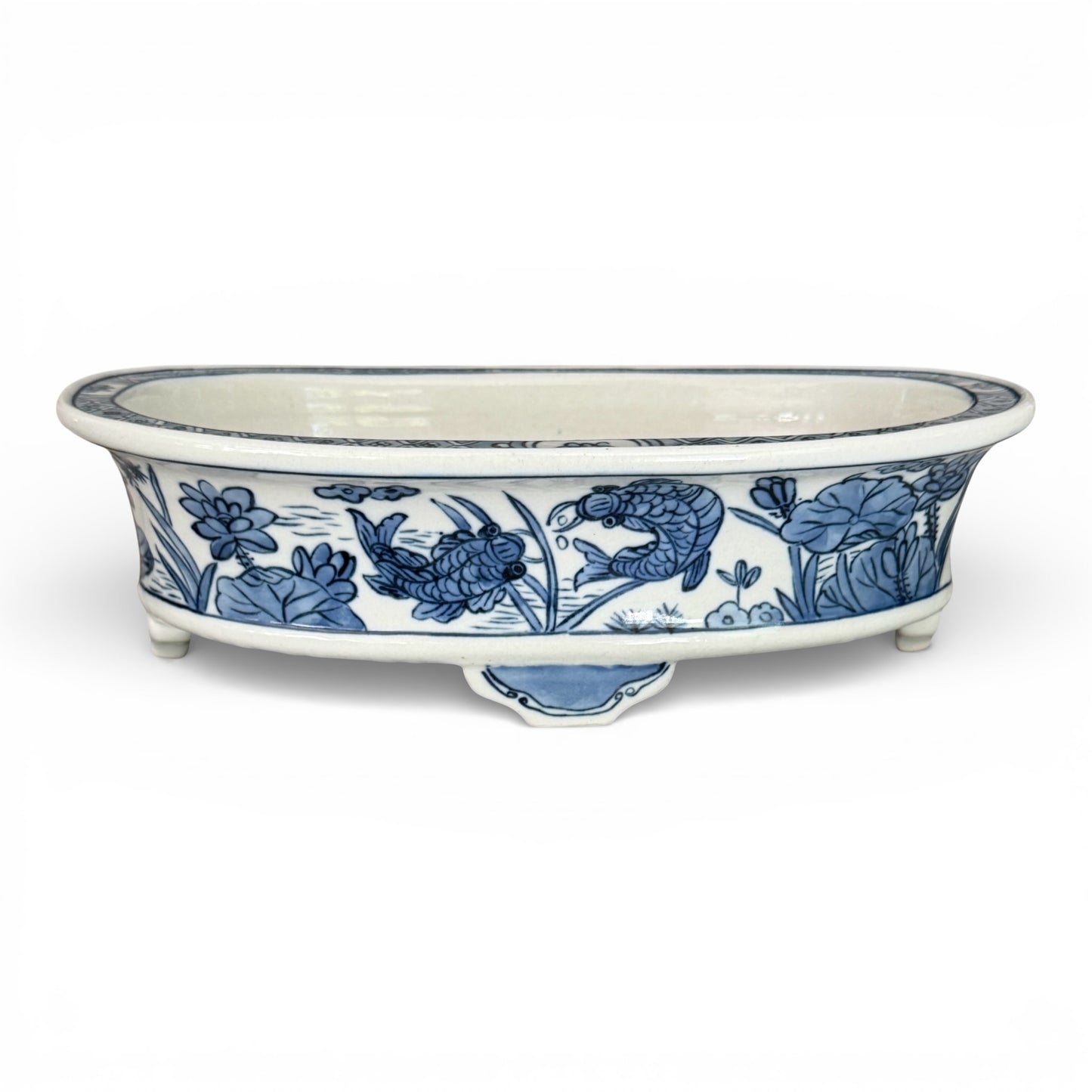 Antique Chinoiserie Porcelain Foot Bath