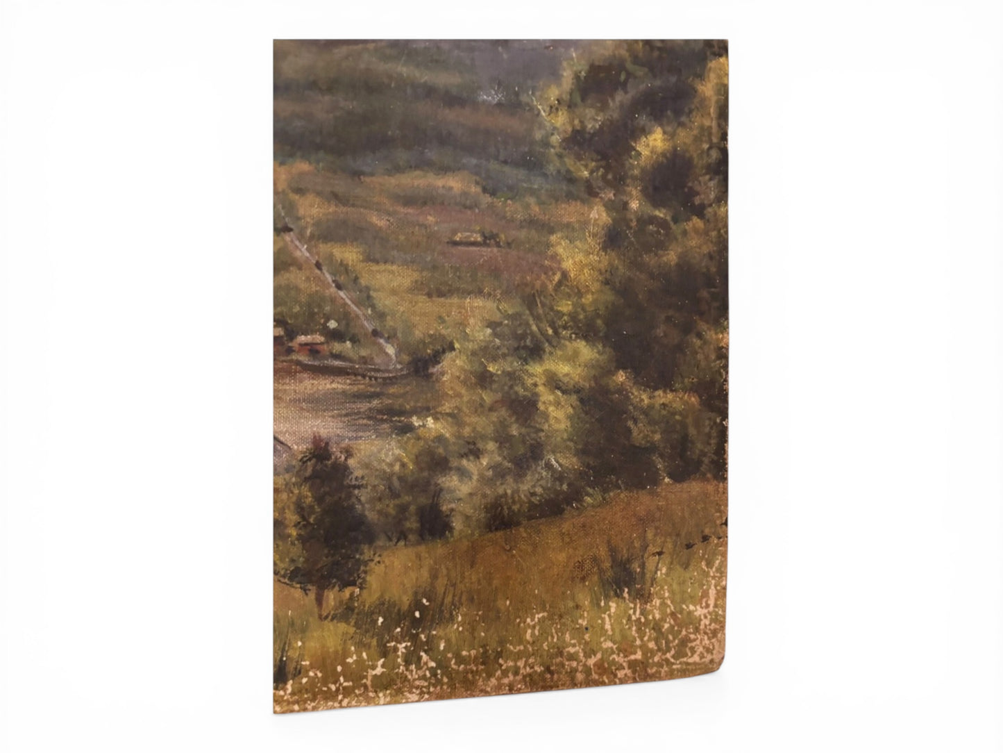 Antique Impressionist Landscape Oil Painting on Board