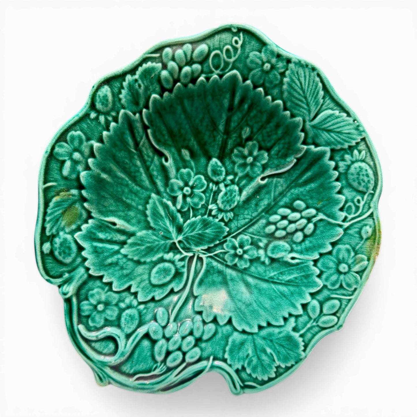 Antique English Majolica Plate