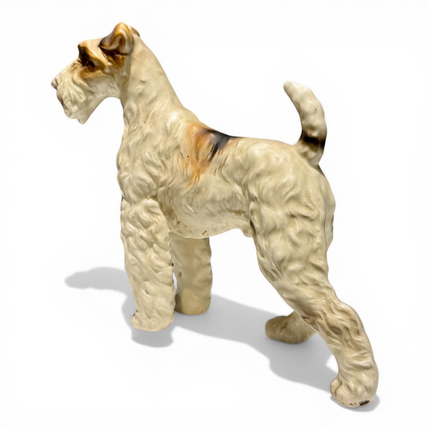 Vintage Wire Fox Terrier Hand Painted Porcelain Figurine