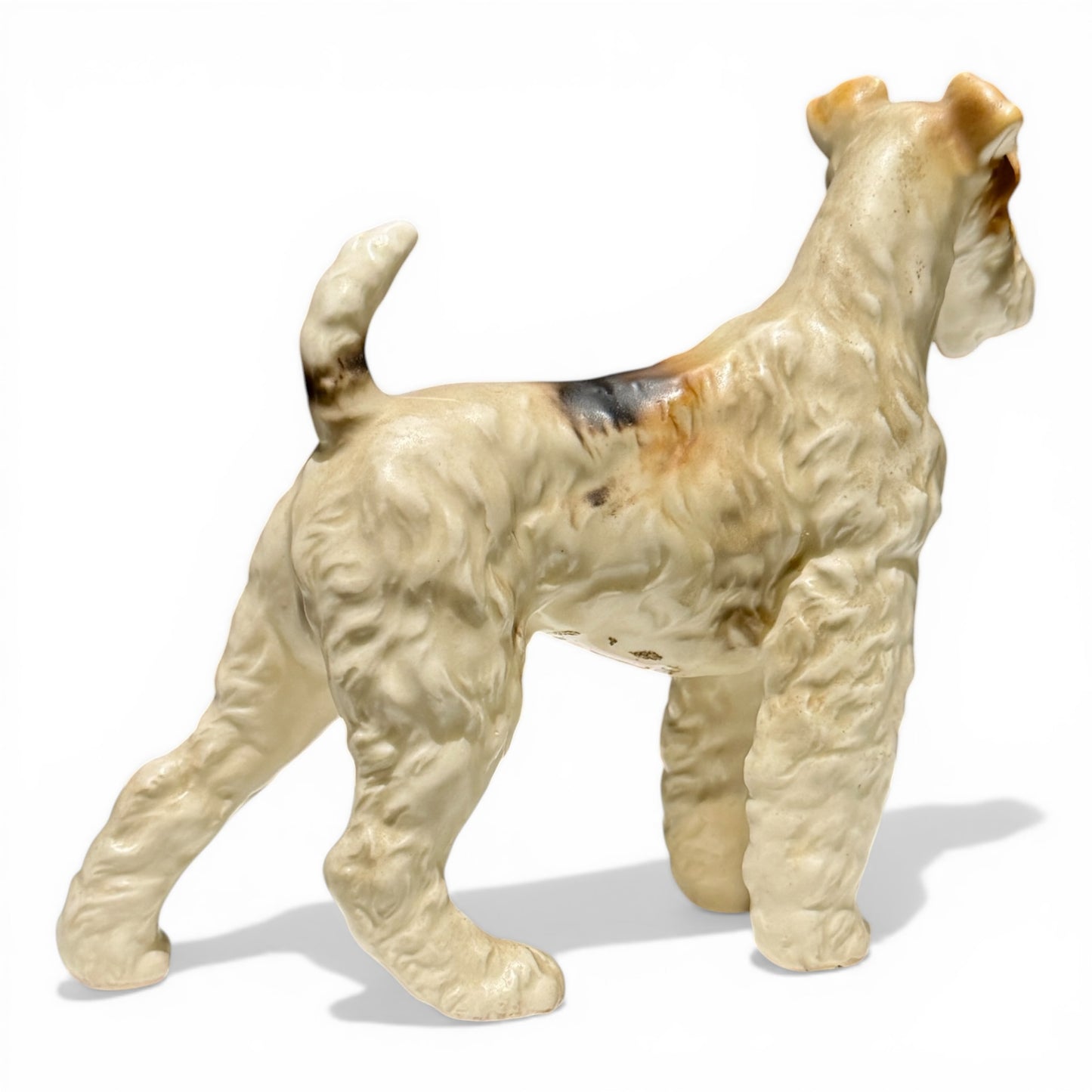 Vintage Wire Fox Terrier Hand Painted Porcelain Figurine