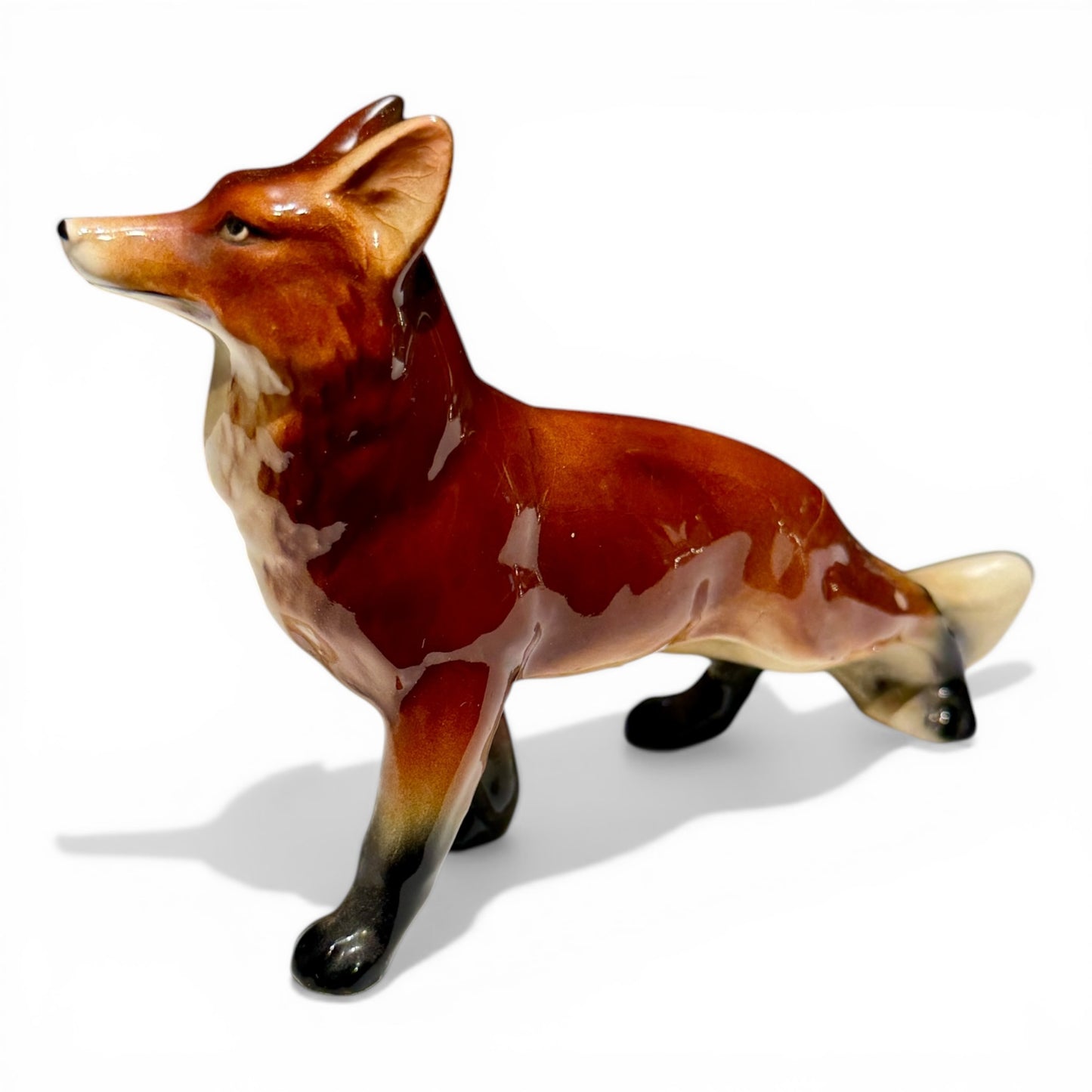 Vintage Porcelain Fox Figurine