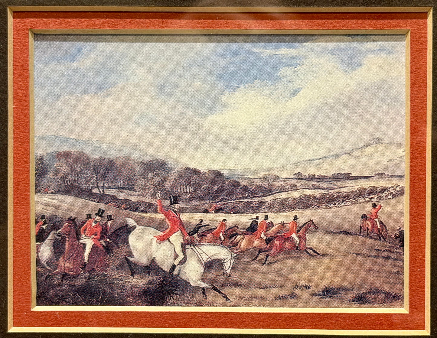 Vintage Pair of English Fox Hunting Prints