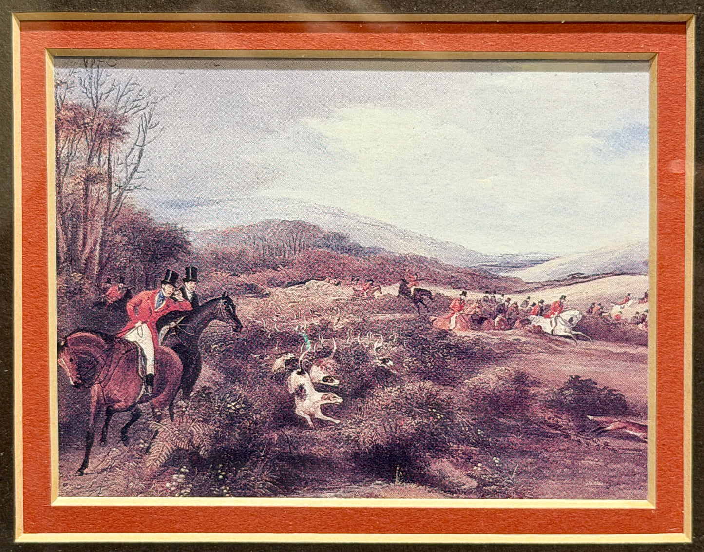 Vintage Pair of English Fox Hunting Prints
