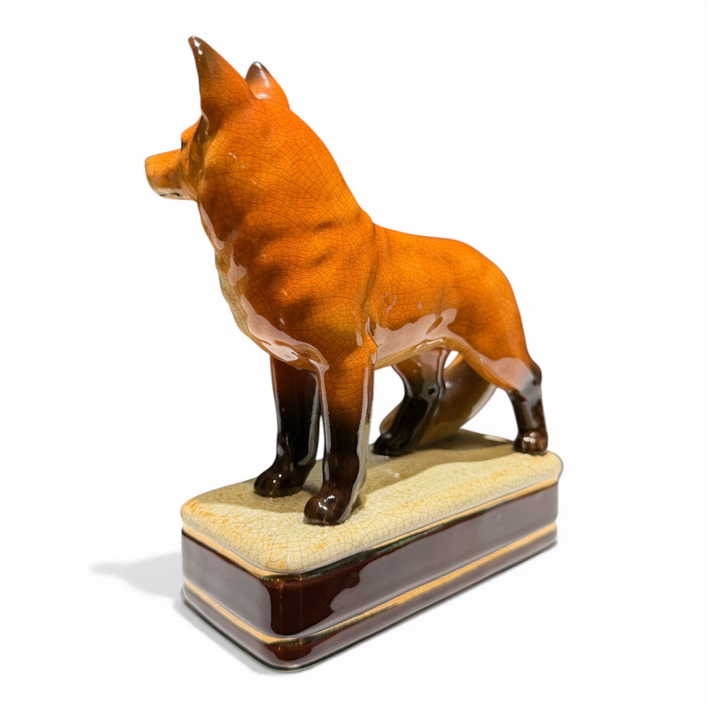 Vintage Takahashi Porcelain Fox Bookend Figurine