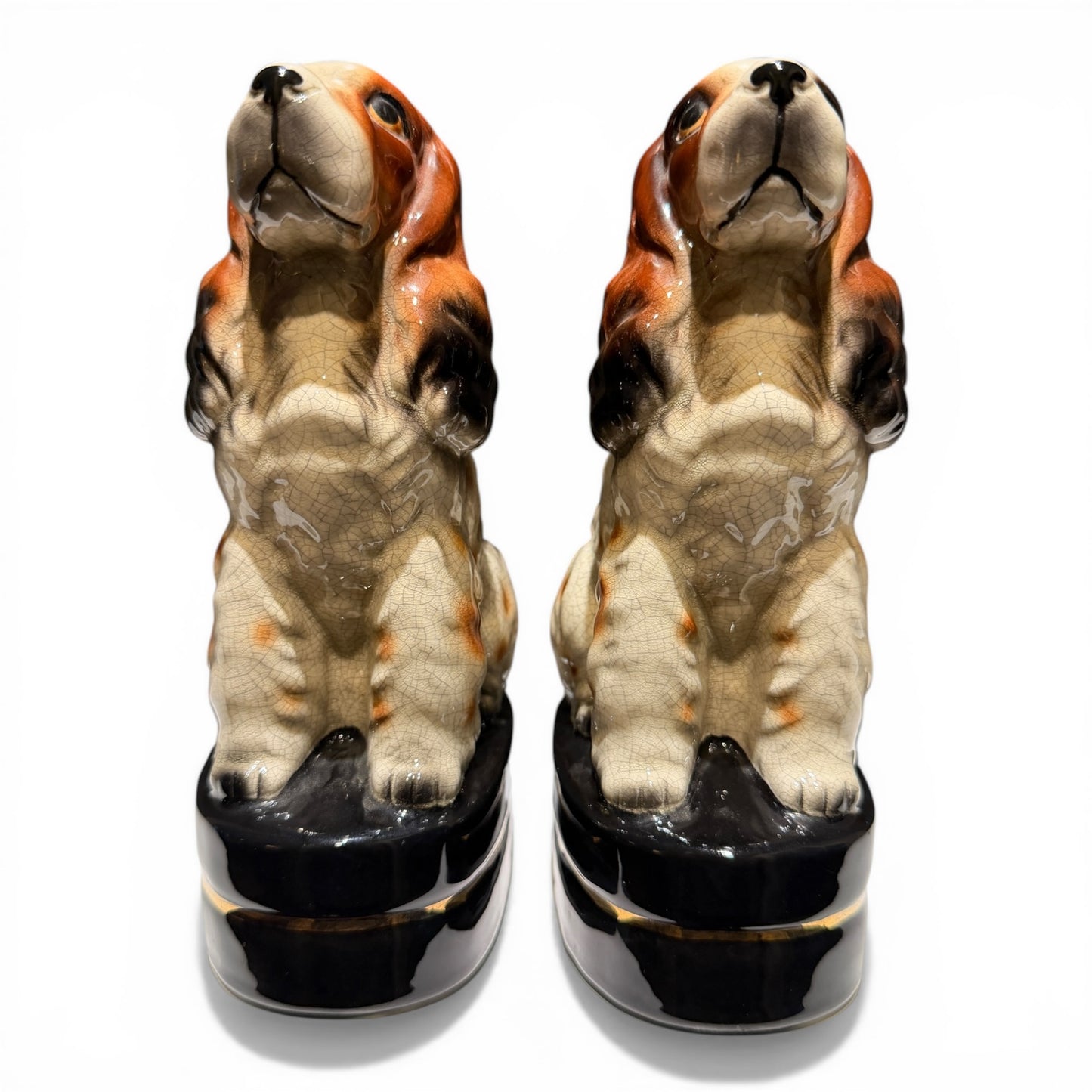 Vintage Takahashi Porcelain Spaniel Bookends