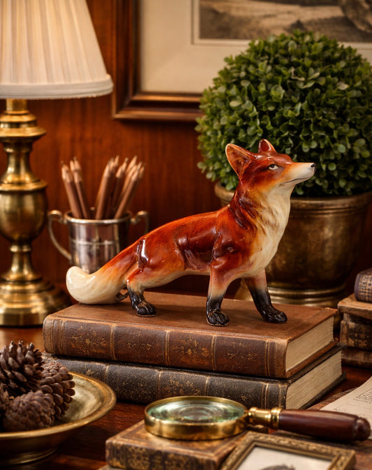 Vintage Porcelain Fox Figurine