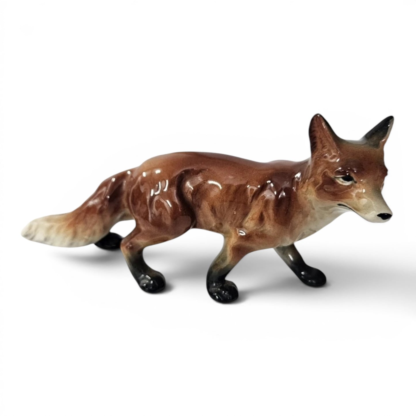 Antique Porcelain Fox Figurine