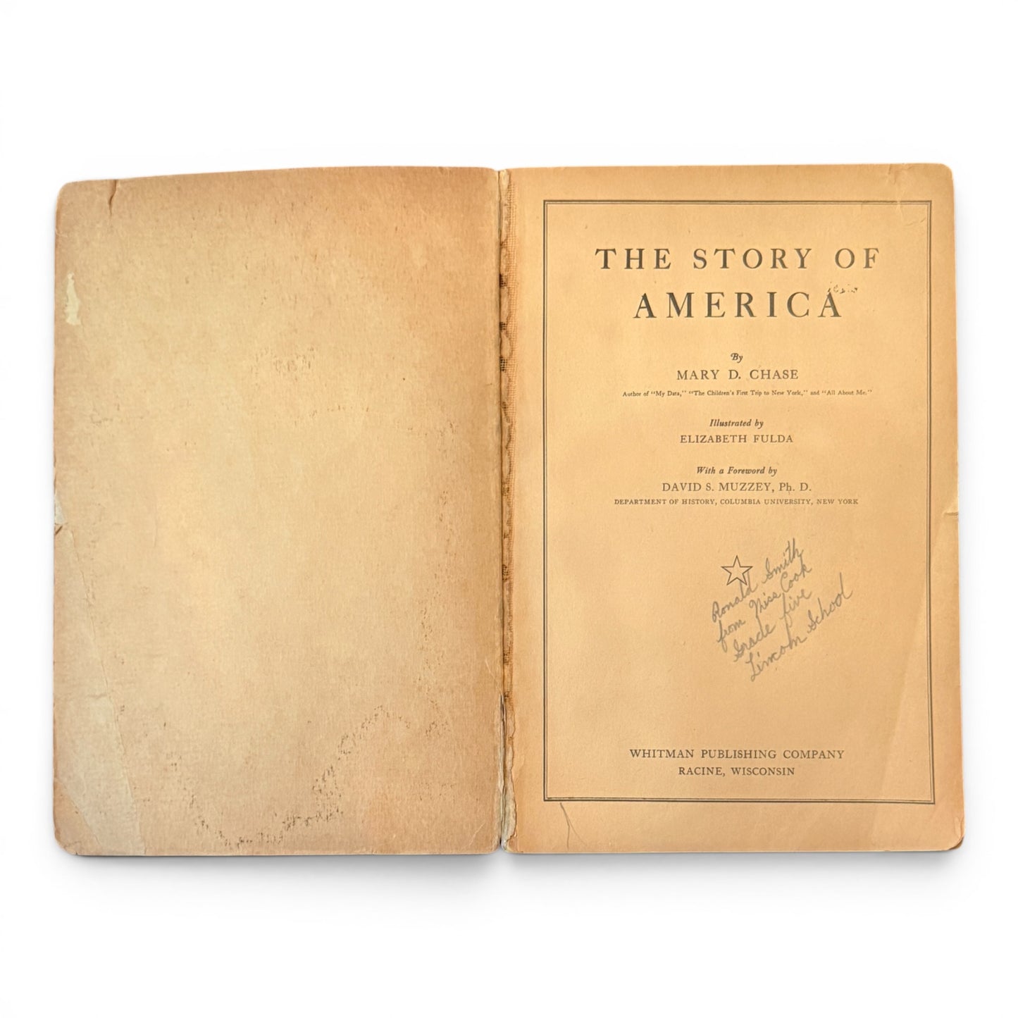 The Story of America by Mary D. Chase, c. 1935