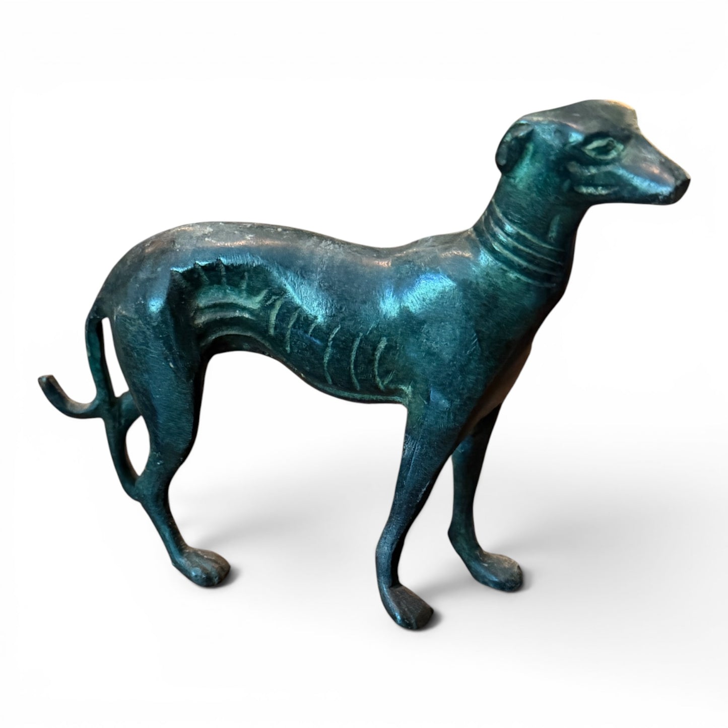 French Cast Bronze Greyhound Figurine, c.1880