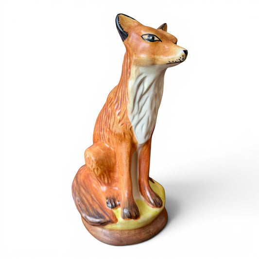 Vintage Porcelain Sly Fox Figurine