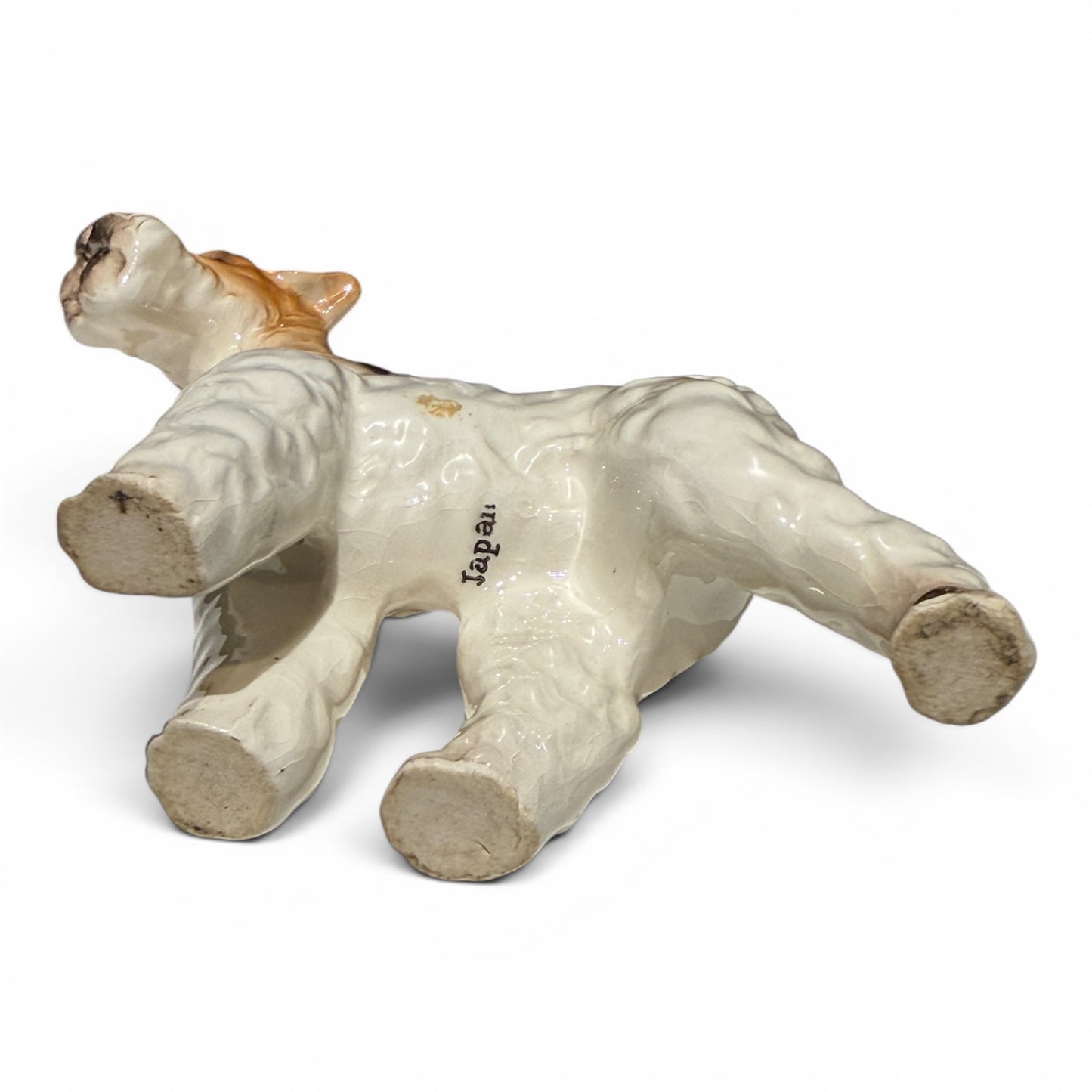 Vintage Hand-Painted Porcelain Terrier Dog Figurine