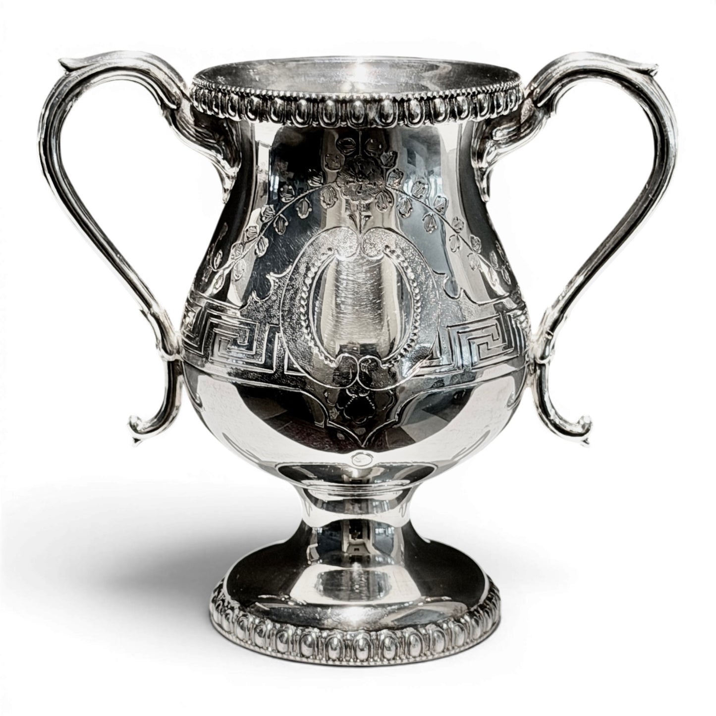 Antique Victorian Silverplate Loving Cup | Meriden Britannia Co. Pedestal Trophy Cup