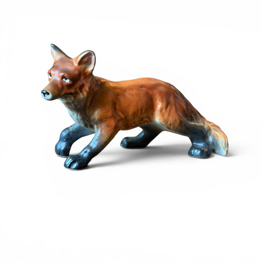 Antique Porcelain Fox Figurine