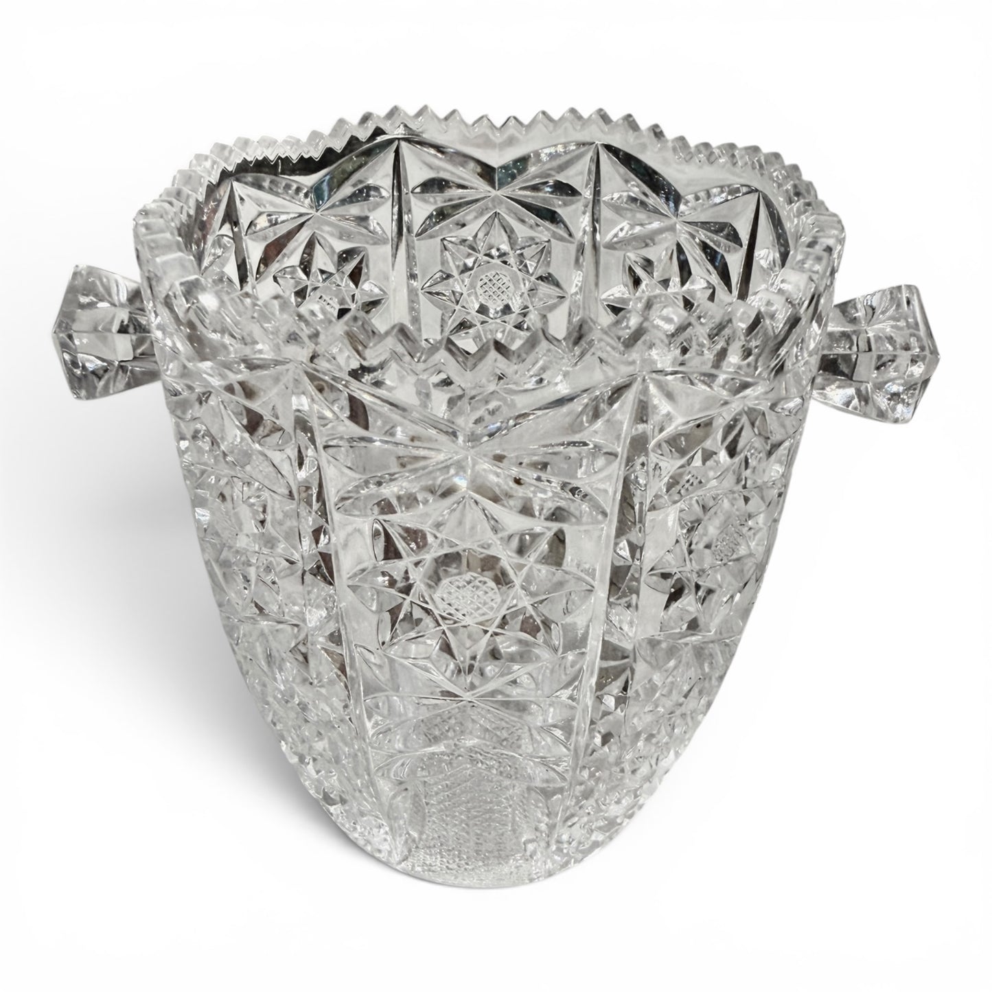 Antique Estate Crystal Ice Bucket