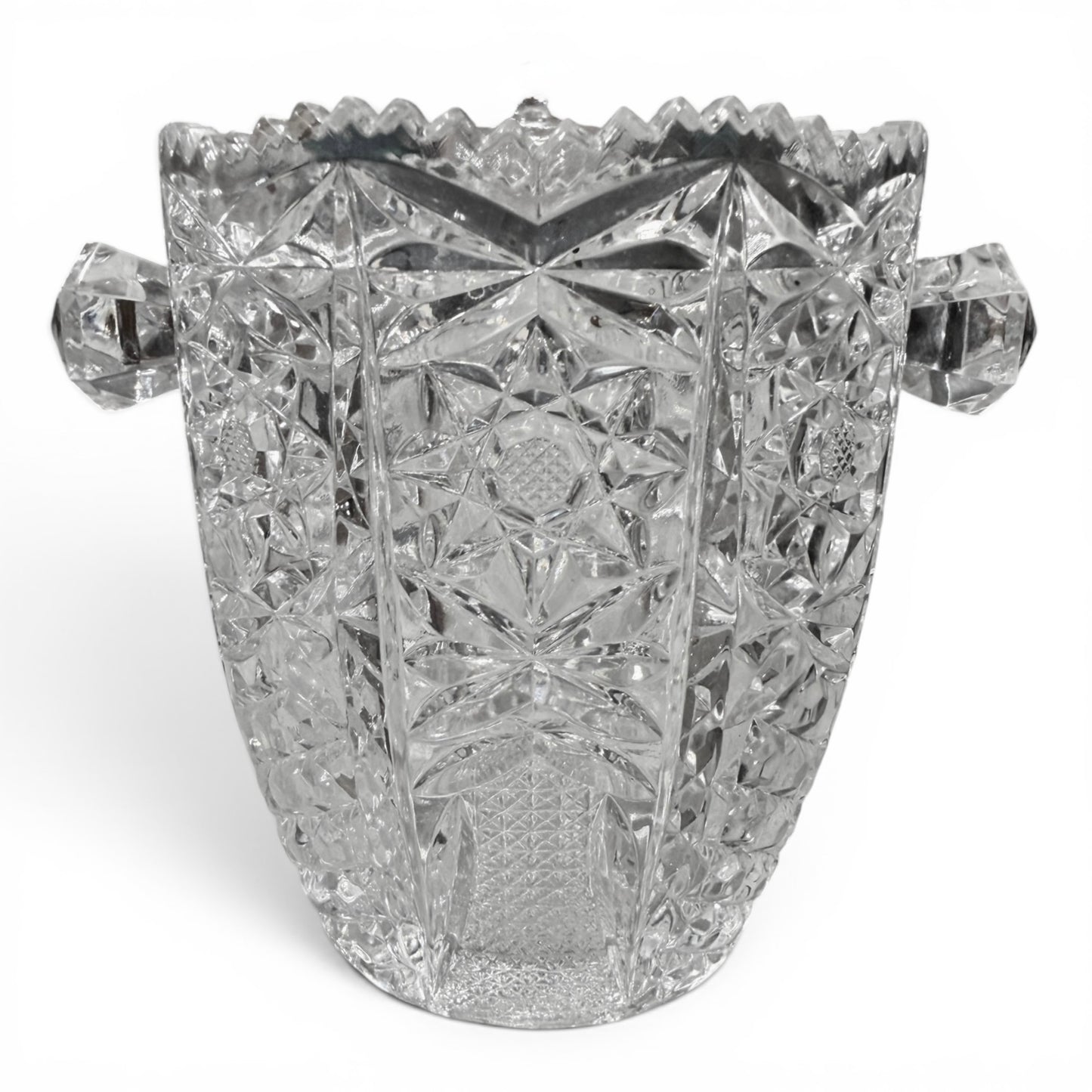 Antique Estate Crystal Ice Bucket