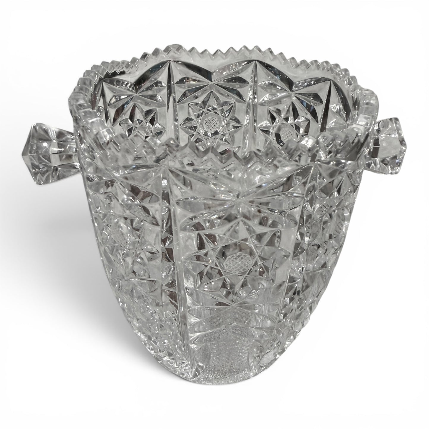 Antique Estate Crystal Ice Bucket