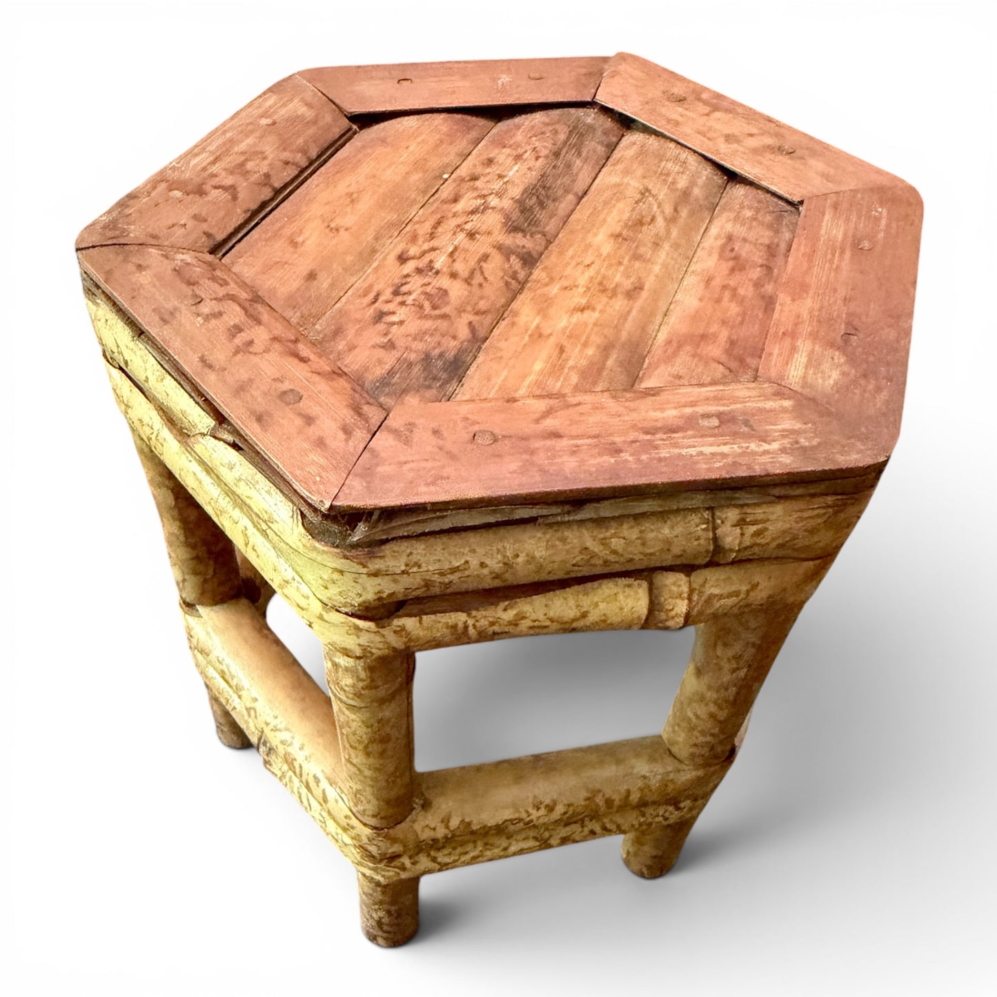 Antique English Tortoiseshell Bamboo Plant Stand