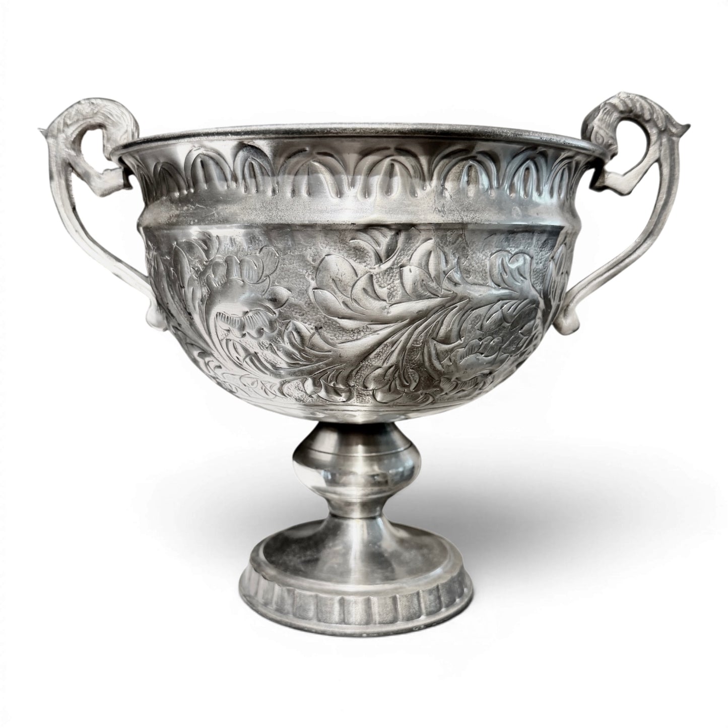 Antique Silver Loving Cup Trophy Jardiniere