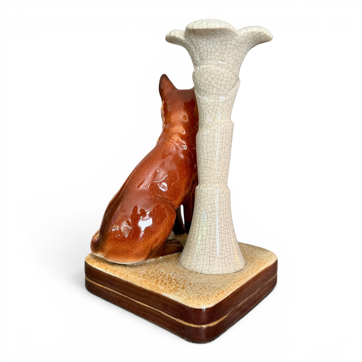 Vintage Takahashi Fox Figural Candleholder