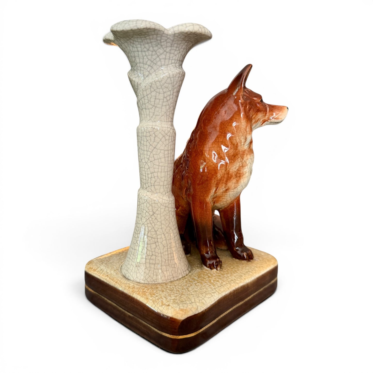 Vintage Takahashi Fox Figural Candleholder