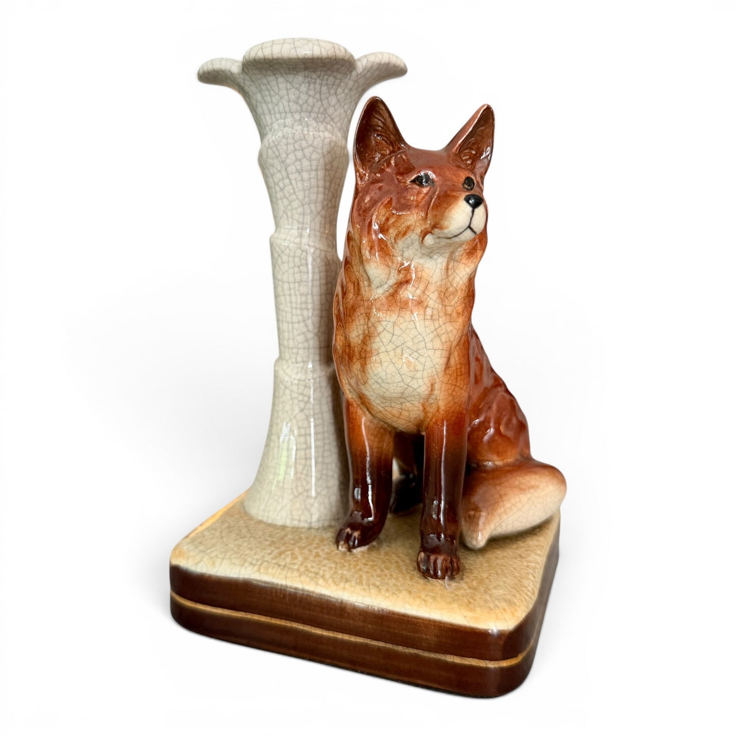 Vintage Takahashi Fox Figural Candleholder